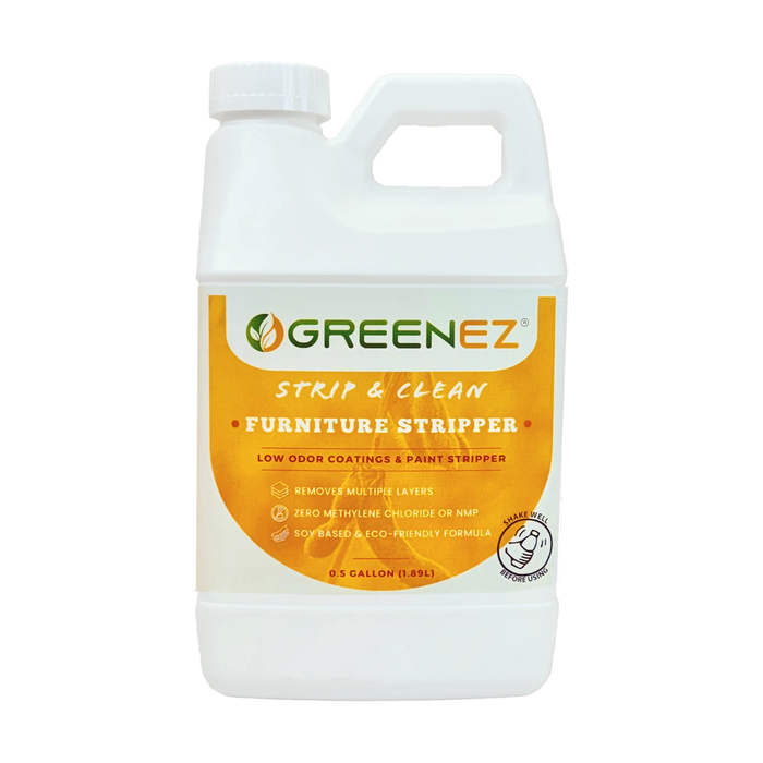 GreenEZ Furniture Stripper half gallon jug, soy based low odor paint and coatings stripper