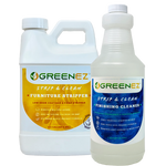 GreenEZ Strip and Clean Furniture Stripper Kit with half gallon soy based Furniture Stripper and one quart Finishing Cleaner
