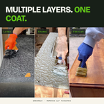 GreenEZ Furniture Stripper removing latex paint, enamel, and varnish in one application