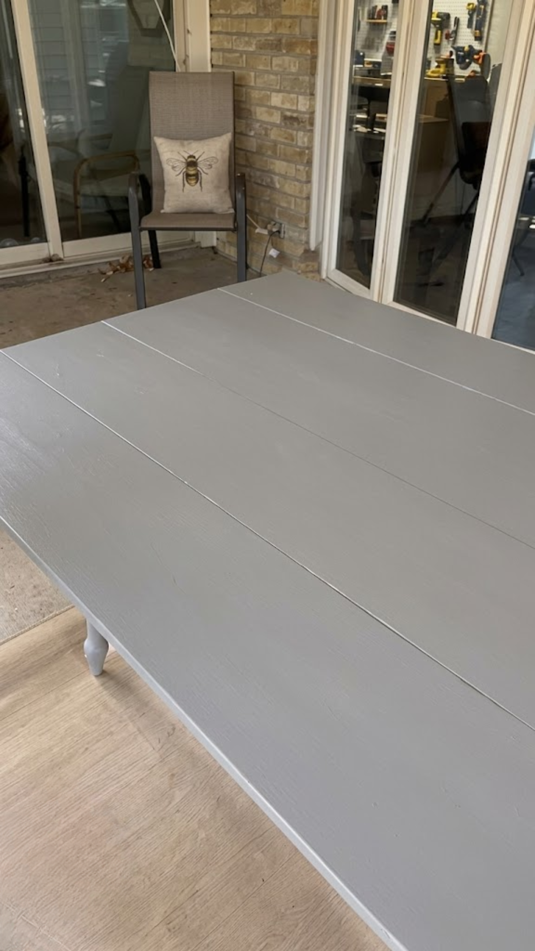 Painted piece before Alternative Cleaner Kit